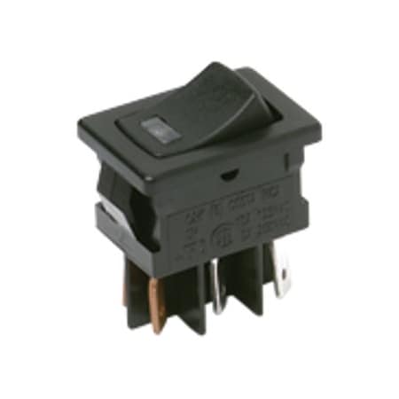 C&K Components Rocker Switch, Spst, On-Off, Latched, Quick Connect Terminal, Rocker Actuator, Panel Mount DM54J72S205Q3